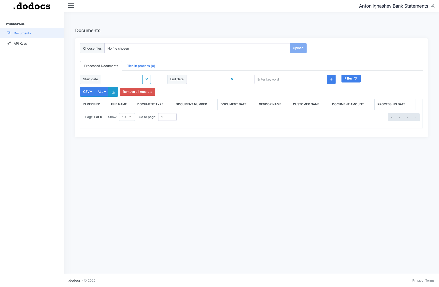 Tracking Dashboard